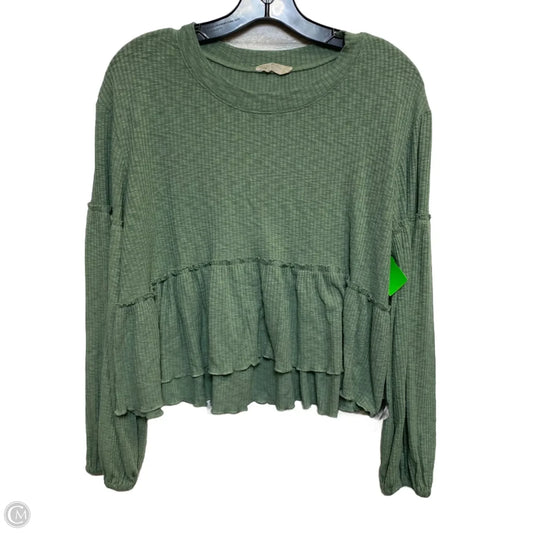 Top Long Sleeve By Altard State In Green, Size: M