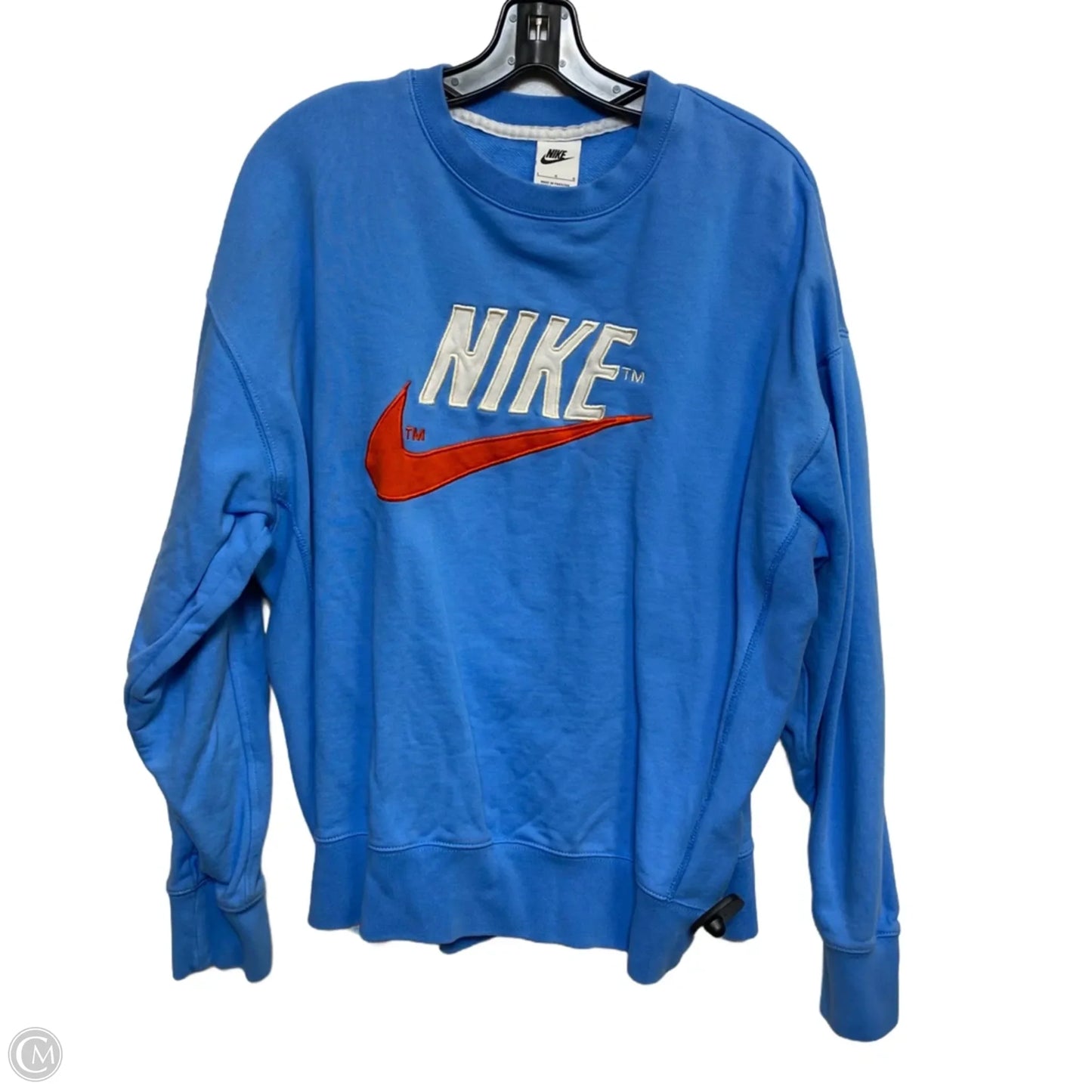 Athletic Sweatshirt Crewneck By Nike In Blue, Size: L