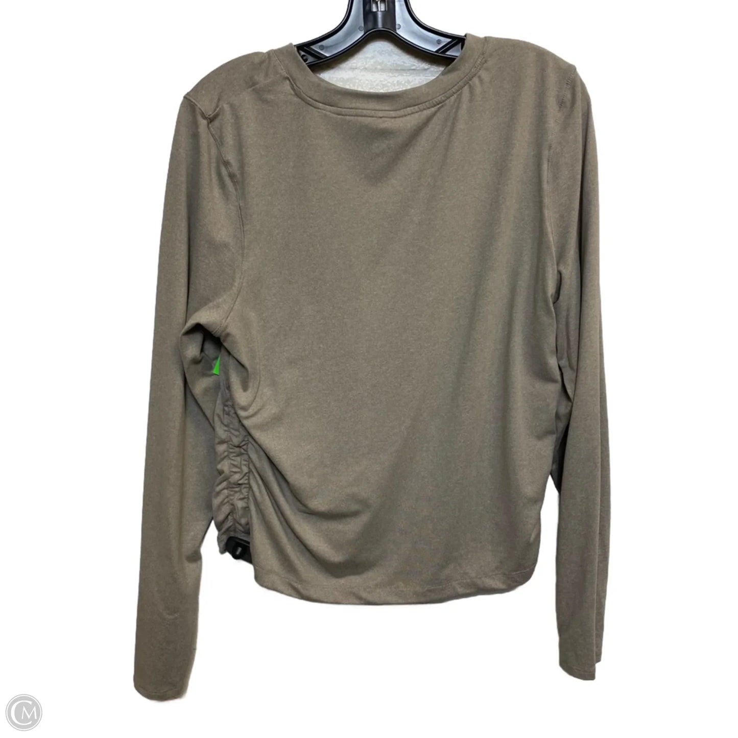 Athletic Top Long Sleeve Crewneck By Yogalicious In Brown, Size: Xl