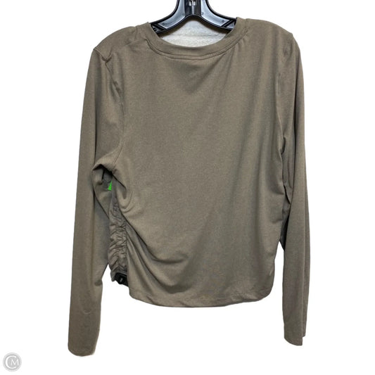 Athletic Top Long Sleeve Crewneck By Yogalicious In Brown, Size: Xl