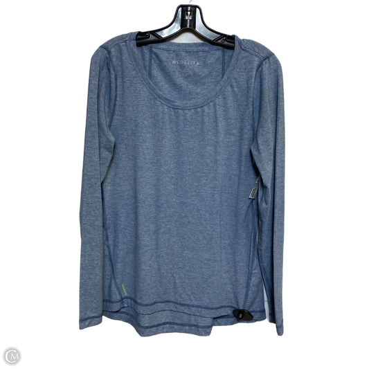 Top Long Sleeve By Medeleta In Blue, Size: L