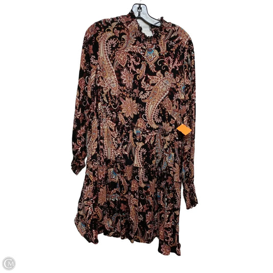 Dress Casual Short By Anthropologie In Black & Red, Size: 1x