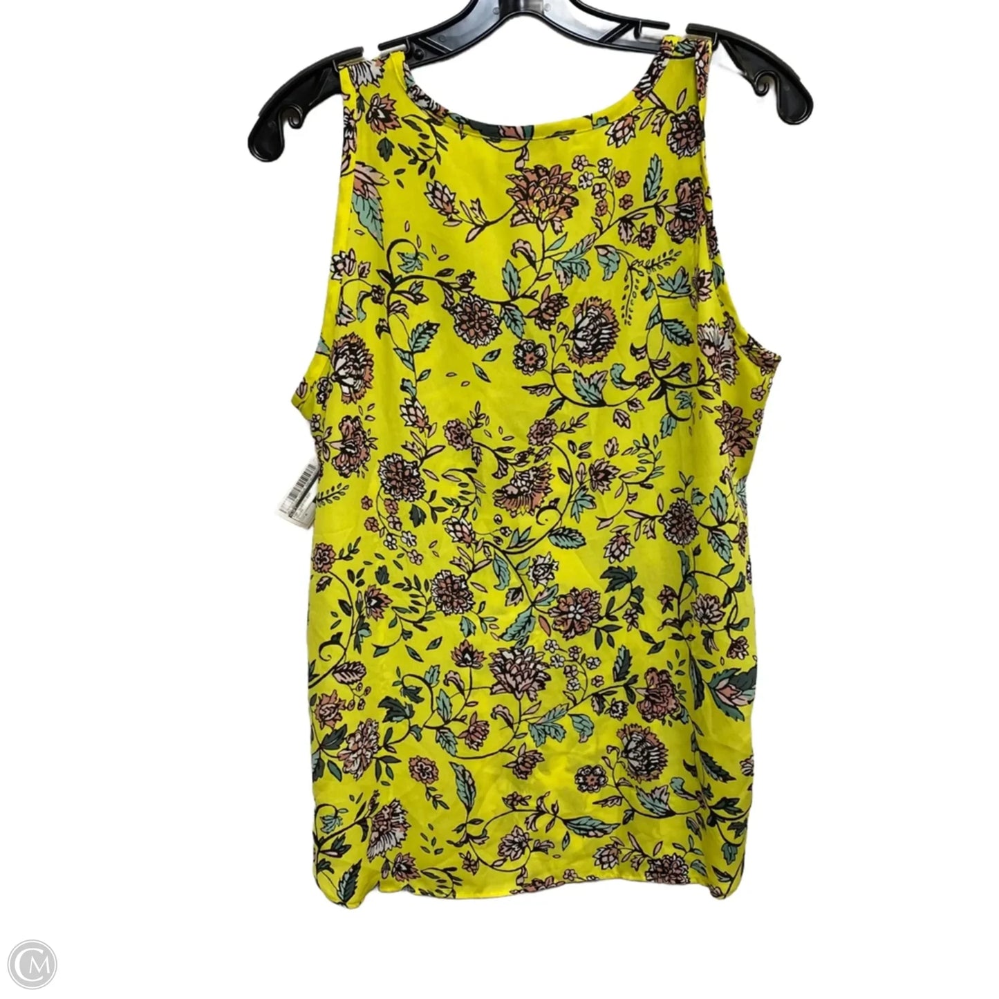 Top Sleeveless By Loft In Yellow, Size: M