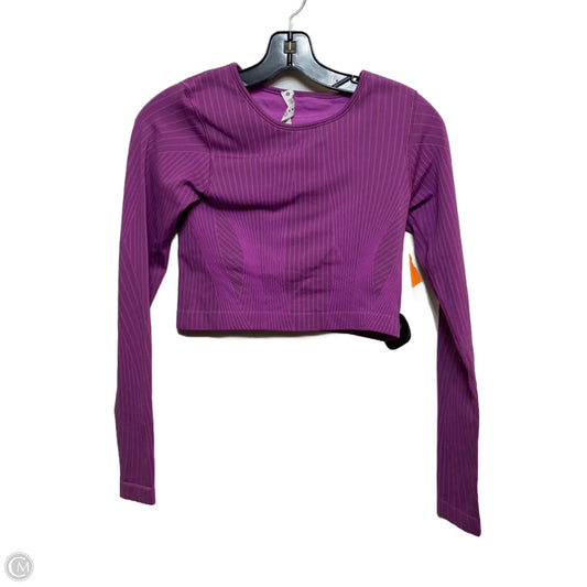 Athletic Top Long Sleeve Crewneck Designer By Lululemon In Pink, Size: S