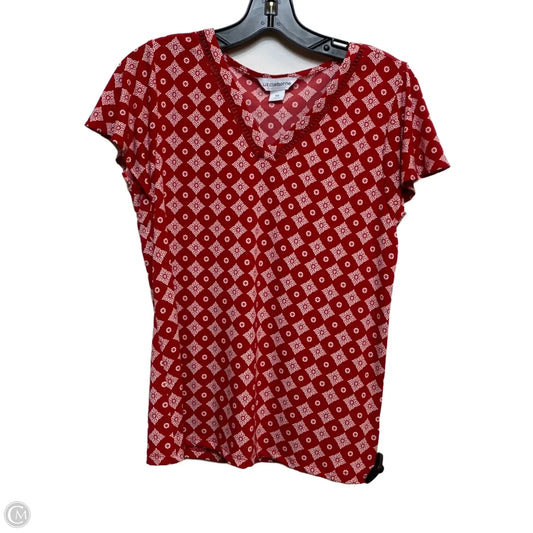 Top Short Sleeve By Liz Claiborne In Red, Size: Xs