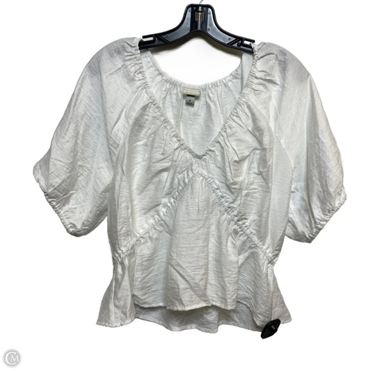 Top Short Sleeve By A New Day In White, Size: M