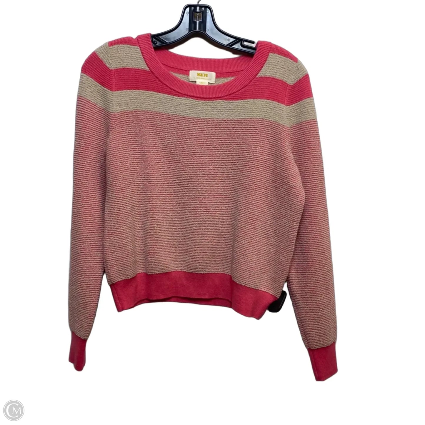 Top Long Sleeve By Maeve In Pink & Tan, Size: S