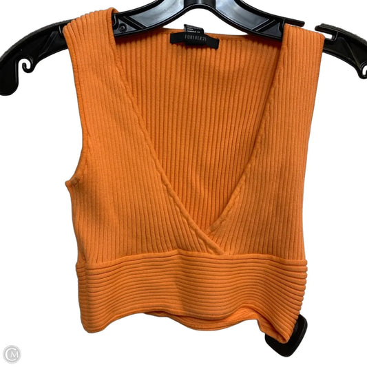 Top Sleeveless By Forever 21 In Orange, Size: Xs