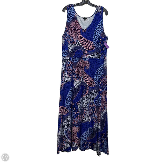 Dress Casual Maxi By Talbots In Blue, Size: Xl