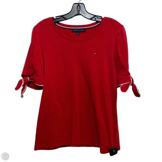 Top Short Sleeve By Tommy Hilfiger In Red, Size: M
