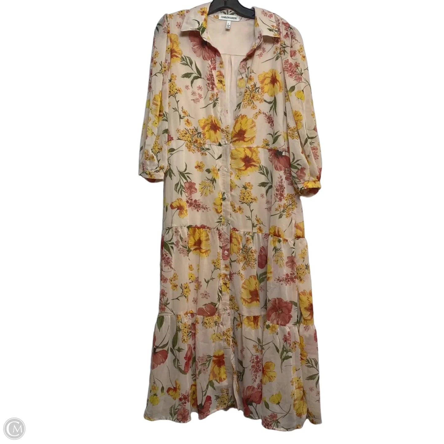 Dress Casual Midi By HARLOW & ROSE  In Pink, Size: L