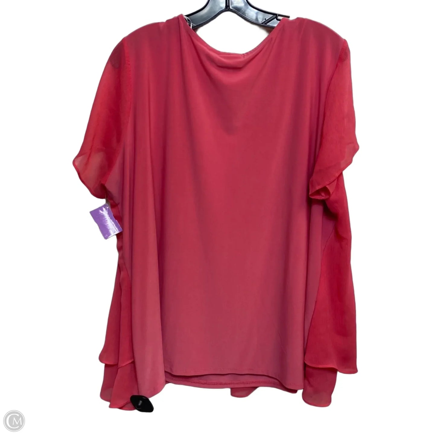 Top Short Sleeve By Kim Rogers In Pink, Size: 2x