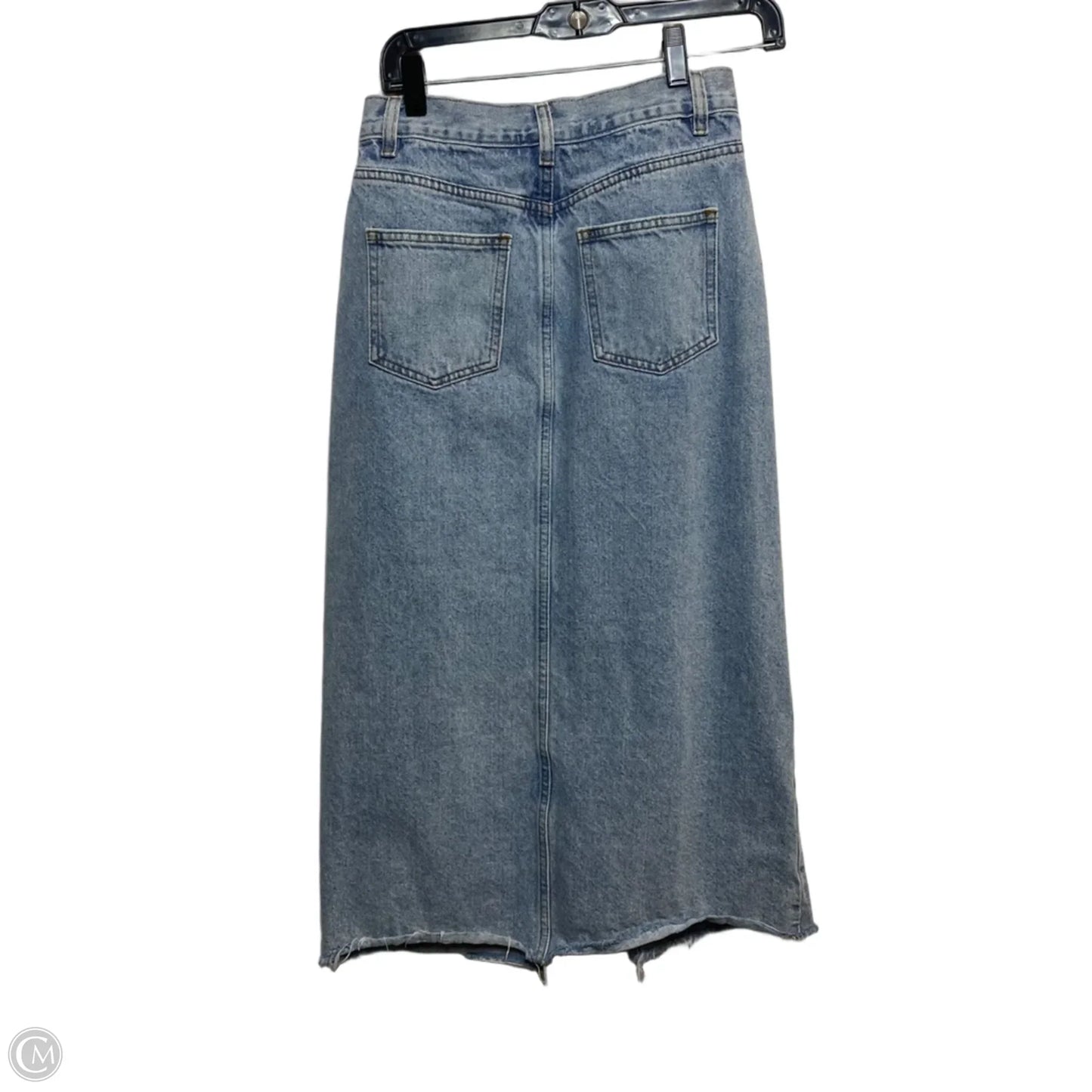 Skirt Midi By Vestique In Blue Denim, Size: S