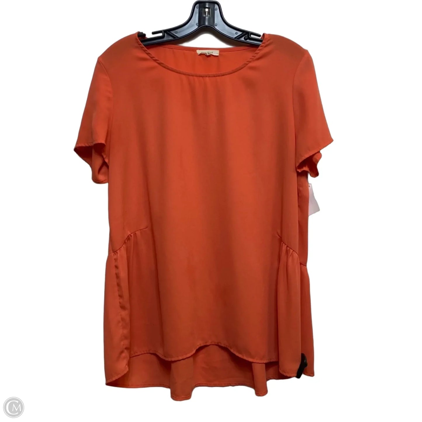 Top Short Sleeve By Pleione In Orange, Size: M