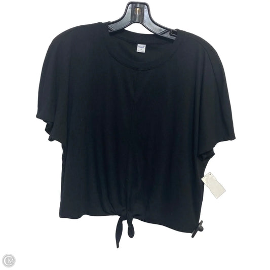 Athletic Top Short Sleeve By Old Navy In Black, Size: Xs