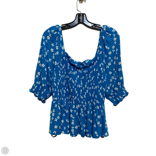 Top Short Sleeve By Draper James In Blue, Size: M