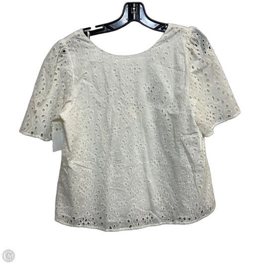 Top Short Sleeve By Banana Republic In White, Size: S