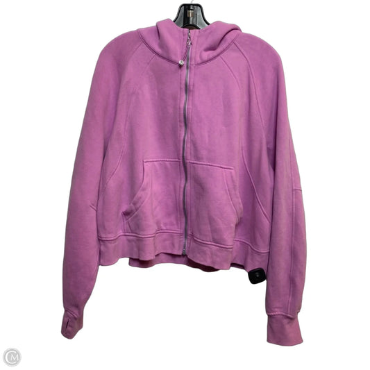Athletic Jacket By Lululemon In Pink, Size: Xl