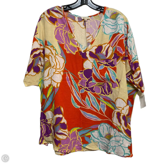 Top Short Sleeve By Jodifl In Multi-colored, Size: L