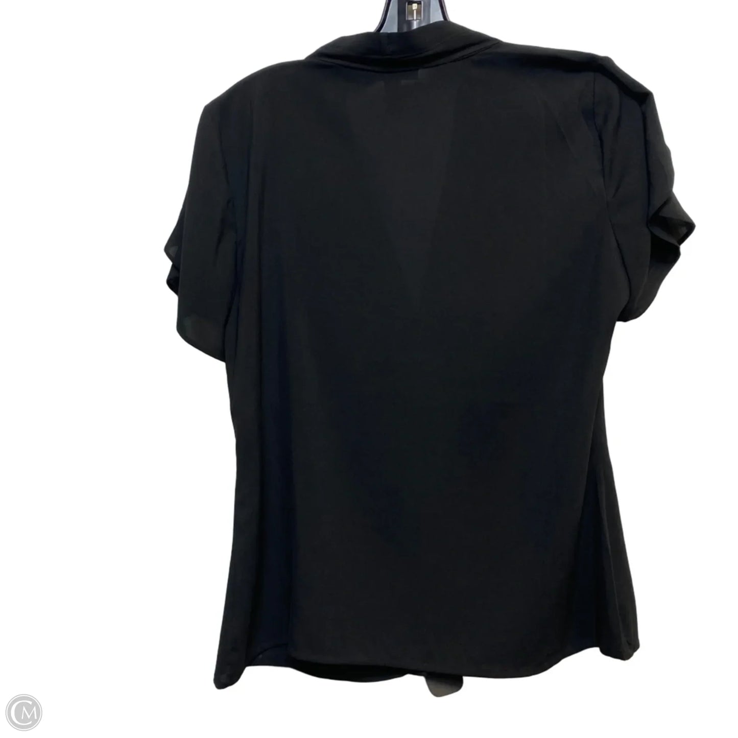 Top Short Sleeve By Calvin Klein In Black, Size: M