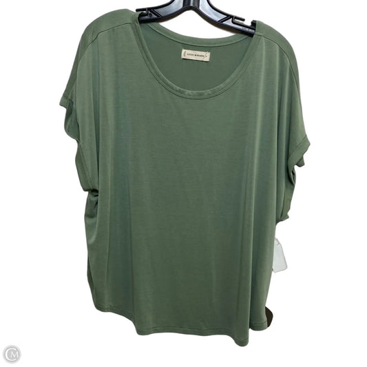 Top Short Sleeve By Lucky Brand In Green, Size: Xl