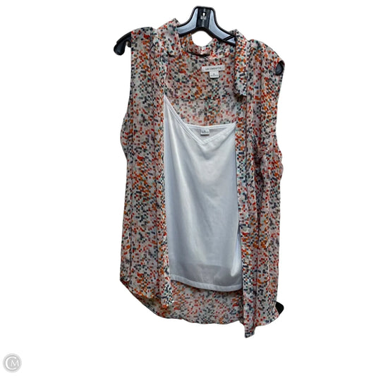 Top Sleeveless By Liz Claiborne In Multi-colored, Size: Xl