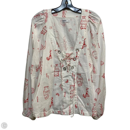 Top Long Sleeve By Sonoma In Cream, Size: Xl