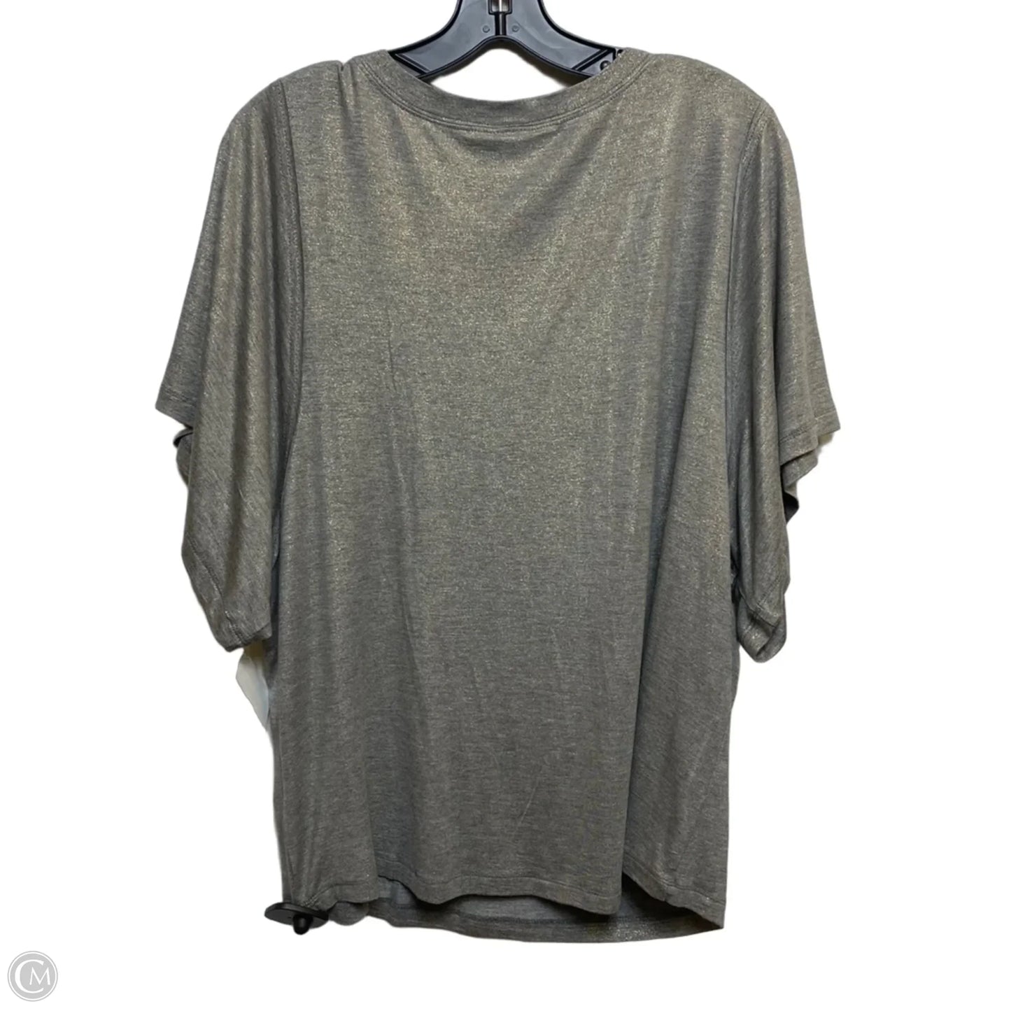 Top Short Sleeve By Oak & Trellis In Grey, Size: Xl