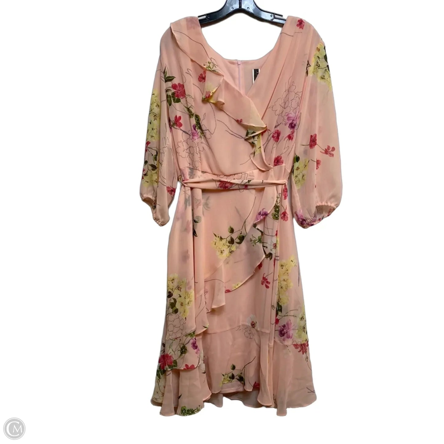 Dress Casual Midi By Julian Taylor In Pink, Size: Xl