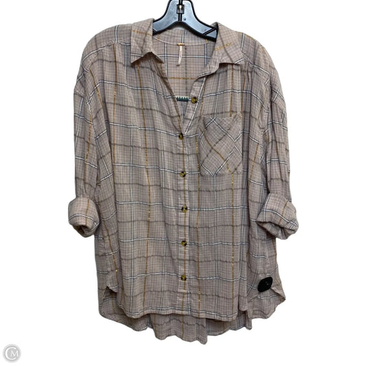 Top Long Sleeve By Free People In Pink, Size: S