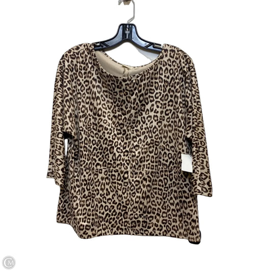 Top 3/4 Sleeve By Chicos In Animal Print, Size: M
