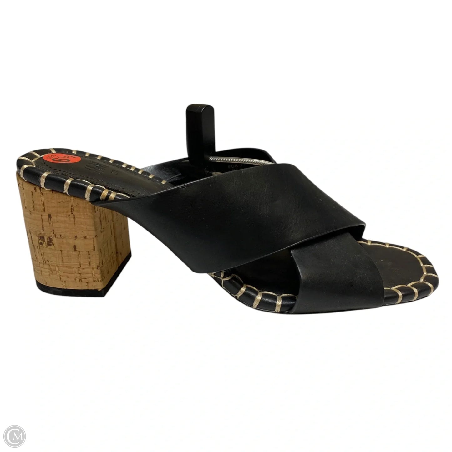 Sandals Heels Block By H&m In Black, Size: 6.5