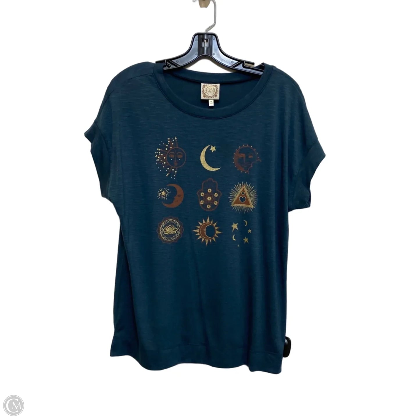 Top Short Sleeve By Tru Self In Blue, Size: M