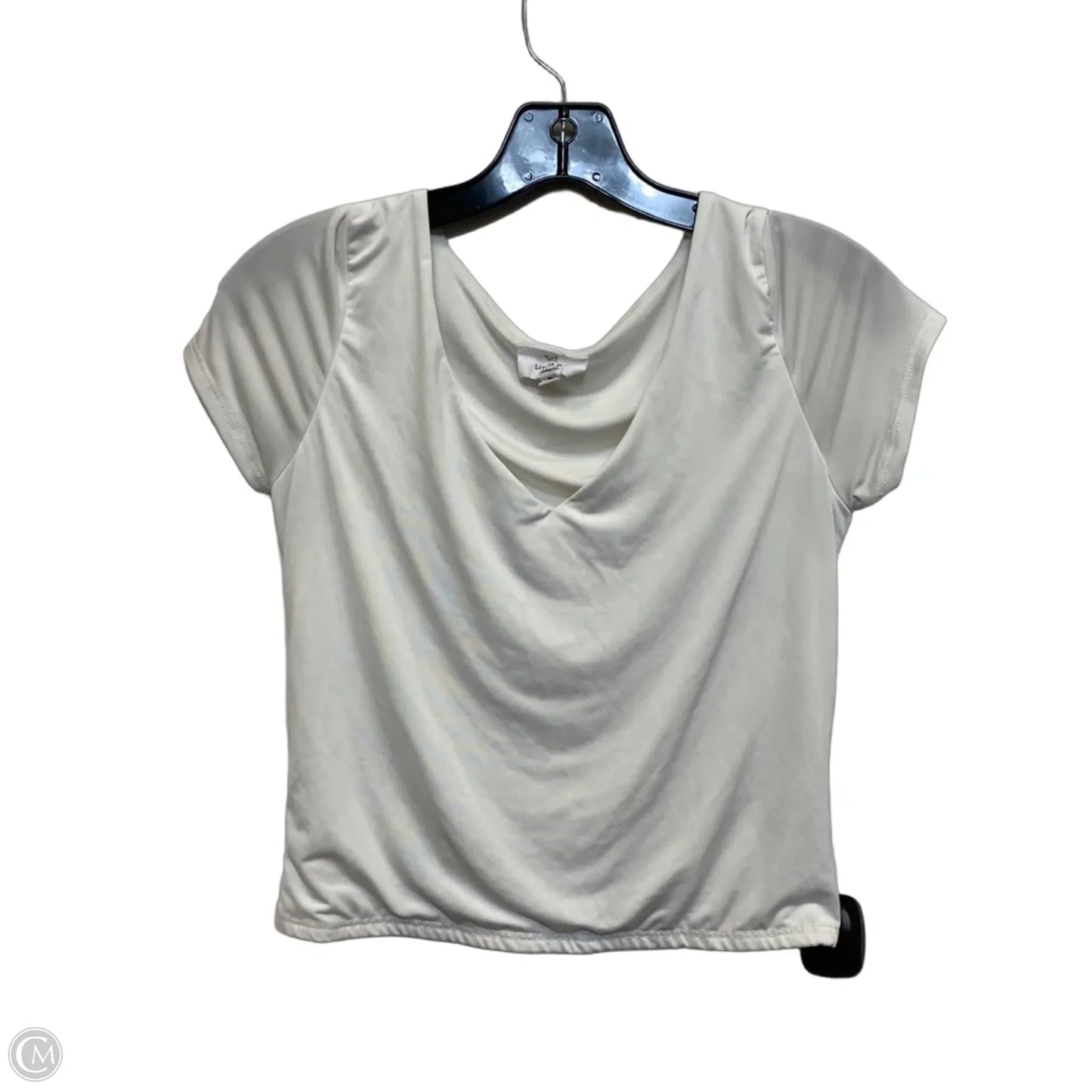 Top Short Sleeve By Live In The Moment In White, Size: M