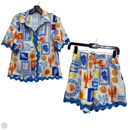 Shorts Set By Cmf In Blue & Orange, Size: S