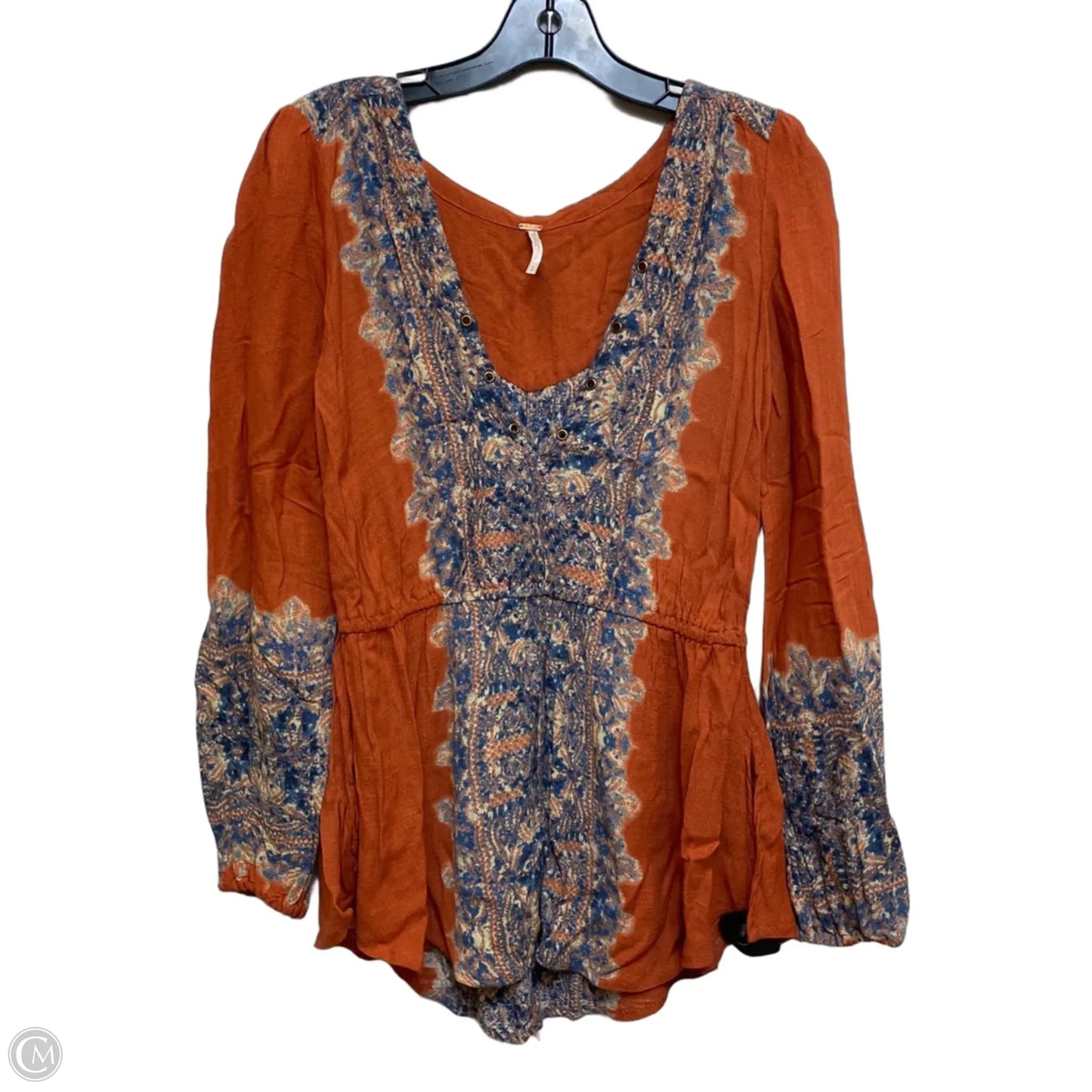 Top Long Sleeve By Free People In Orange, Size: S