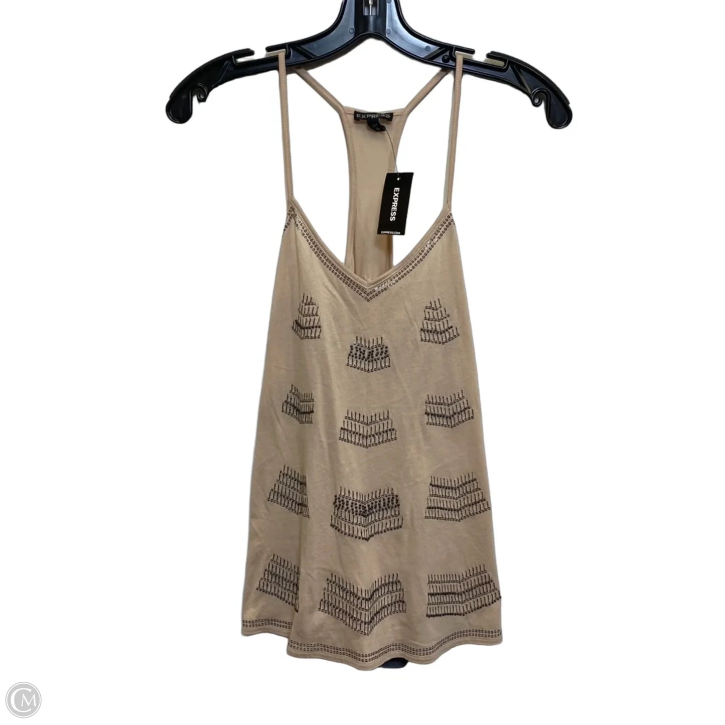 Top Sleeveless By Express In Tan, Size: Xs