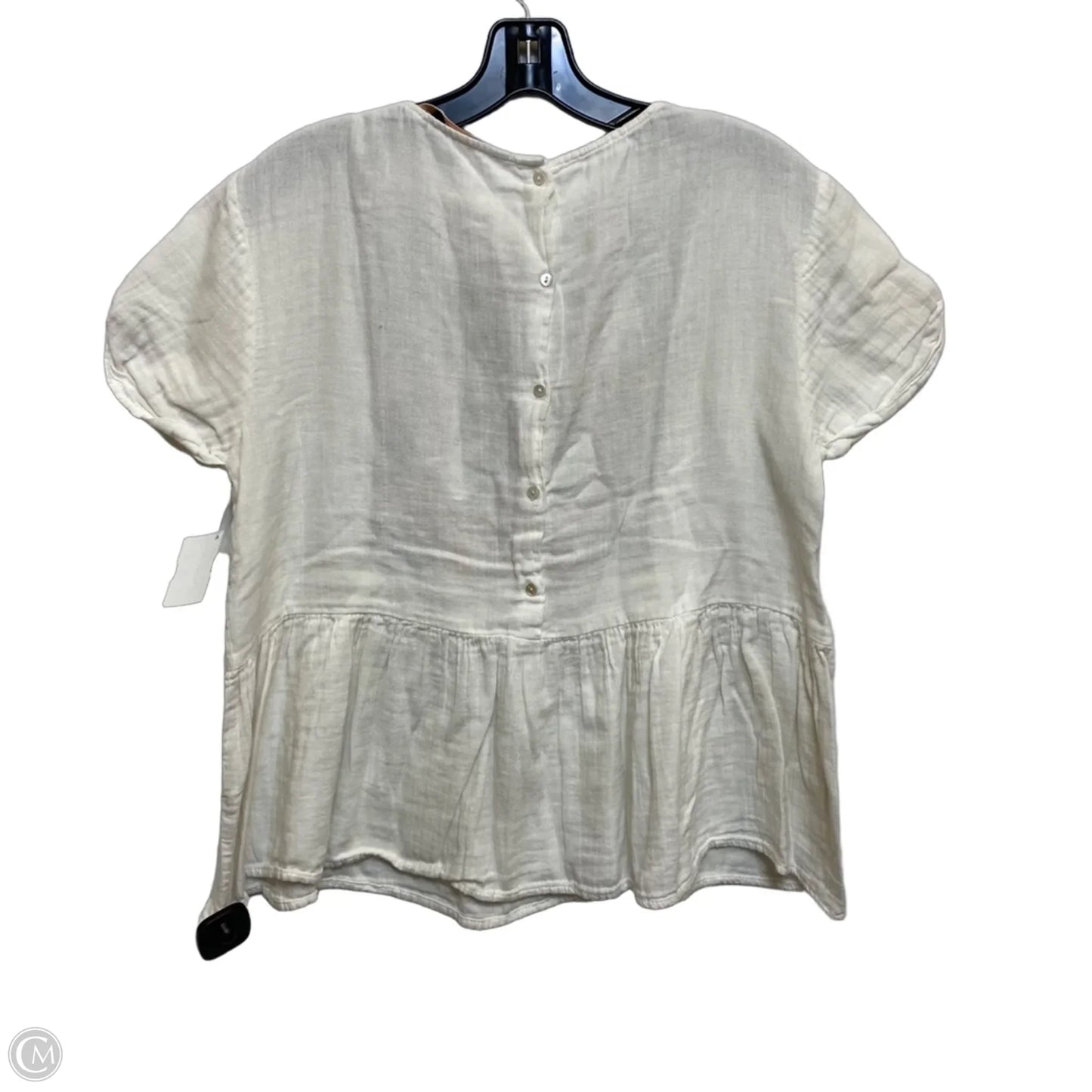 Top Short Sleeve By Zara In White, Size: M