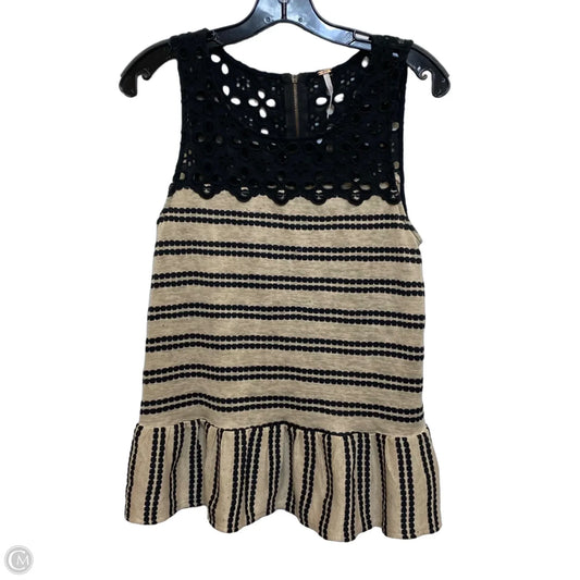 Top Sleeveless By Free People In Black & Cream, Size: S
