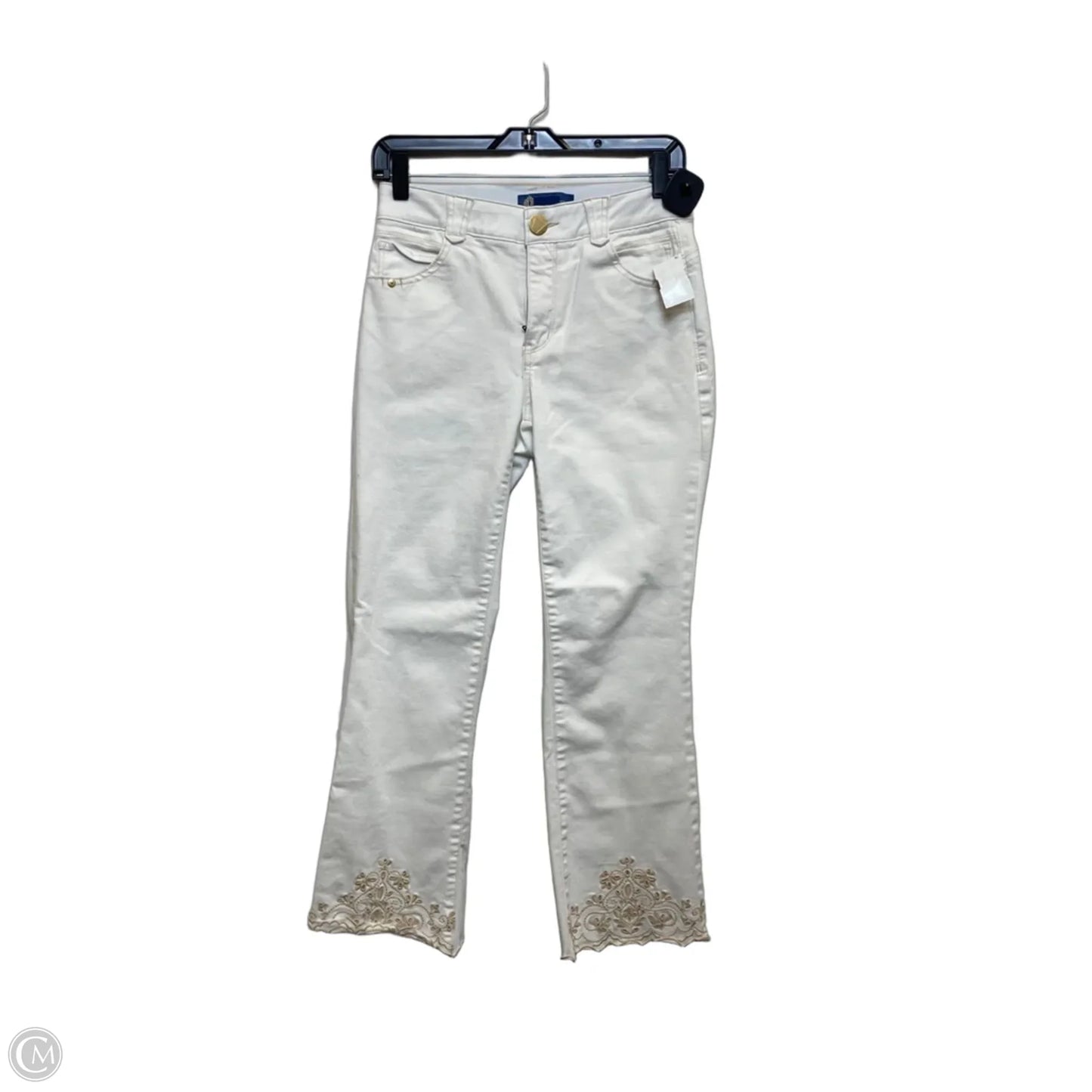 Jeans Straight By Democracy In Cream, Size: 2