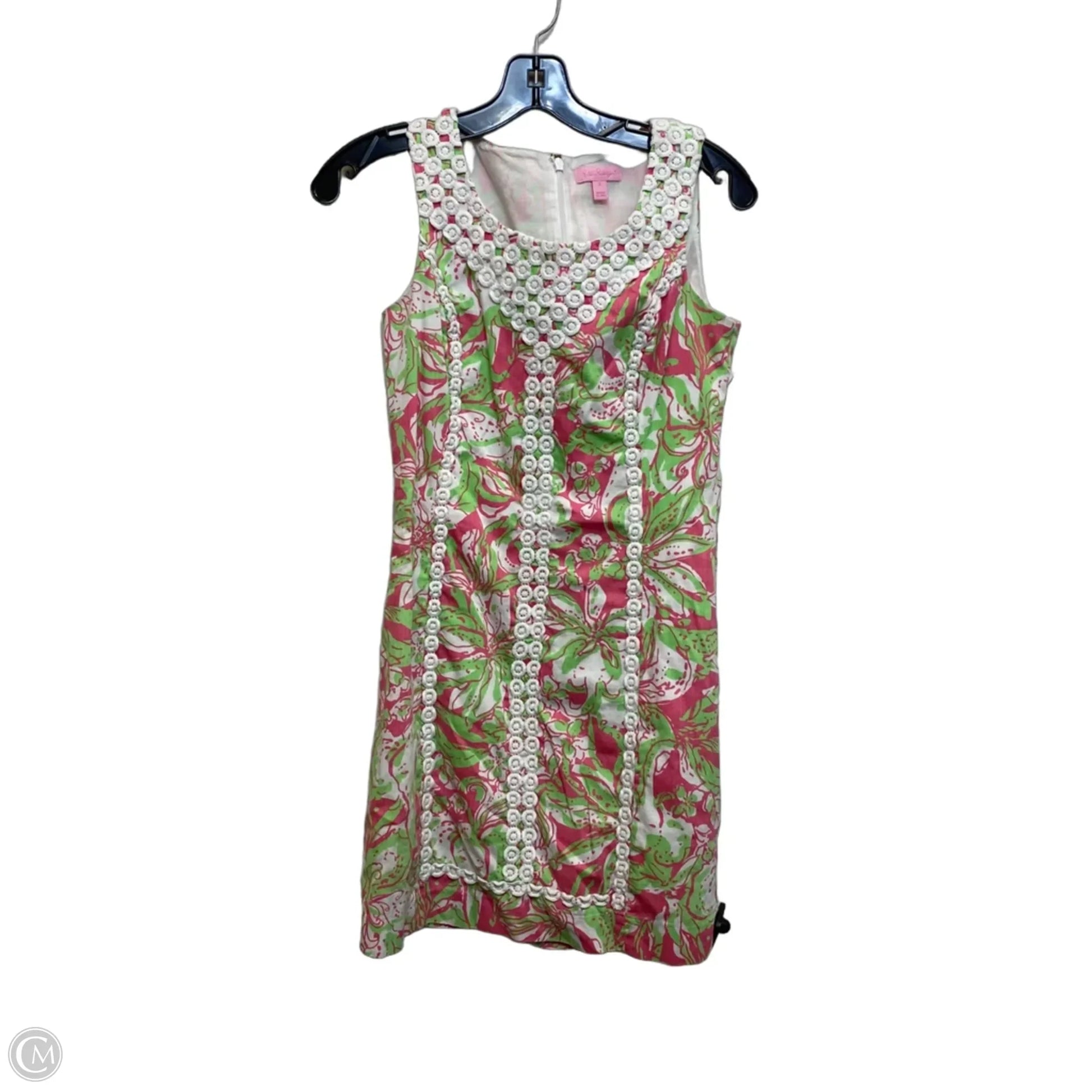 lilly pulitzer pink and green dress Dress Designer By Lilly Pulitzer In Green & Pink, Size: Xs