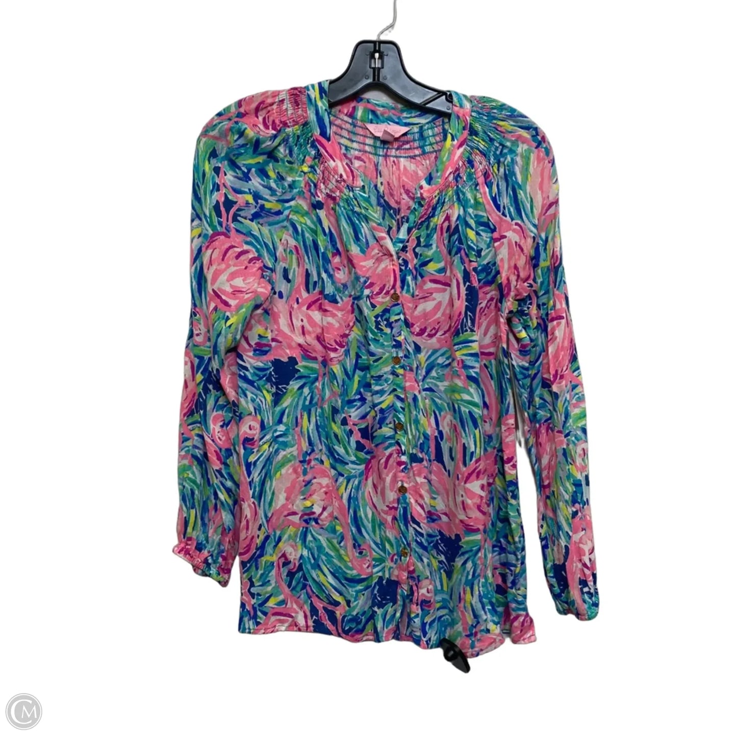 Top Long Sleeve Designer By Lilly Pulitzer In Blue, Size: M