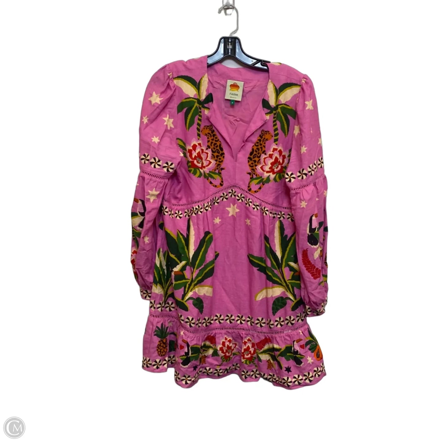 Dress Designer By Farm Rio In Pink, Size: M