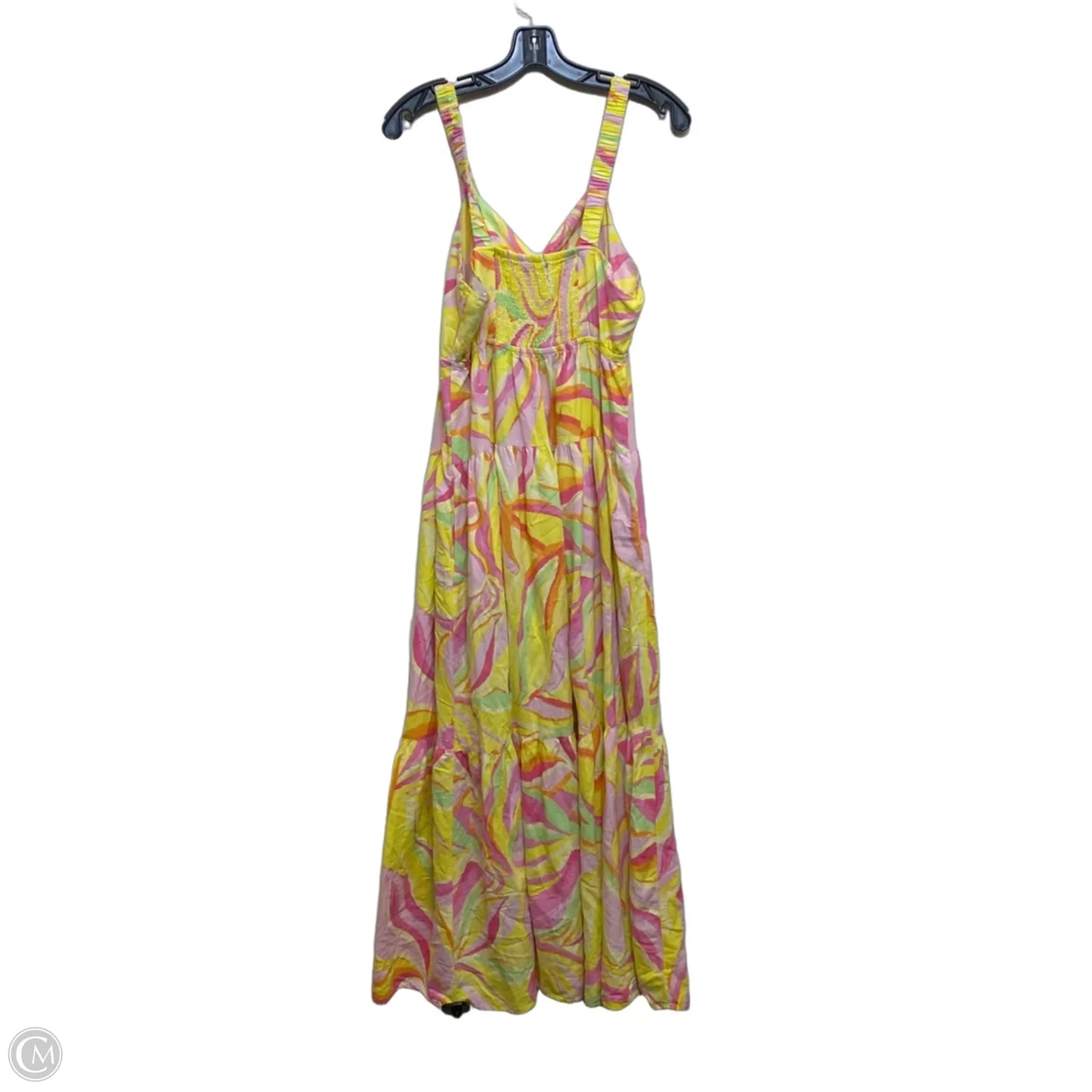 Dress Casual Midi By Terra & Sky In Yellow, Size: Xl