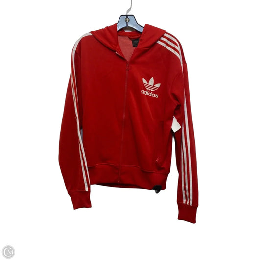 Athletic Jacket By Adidas In Red, Size: S