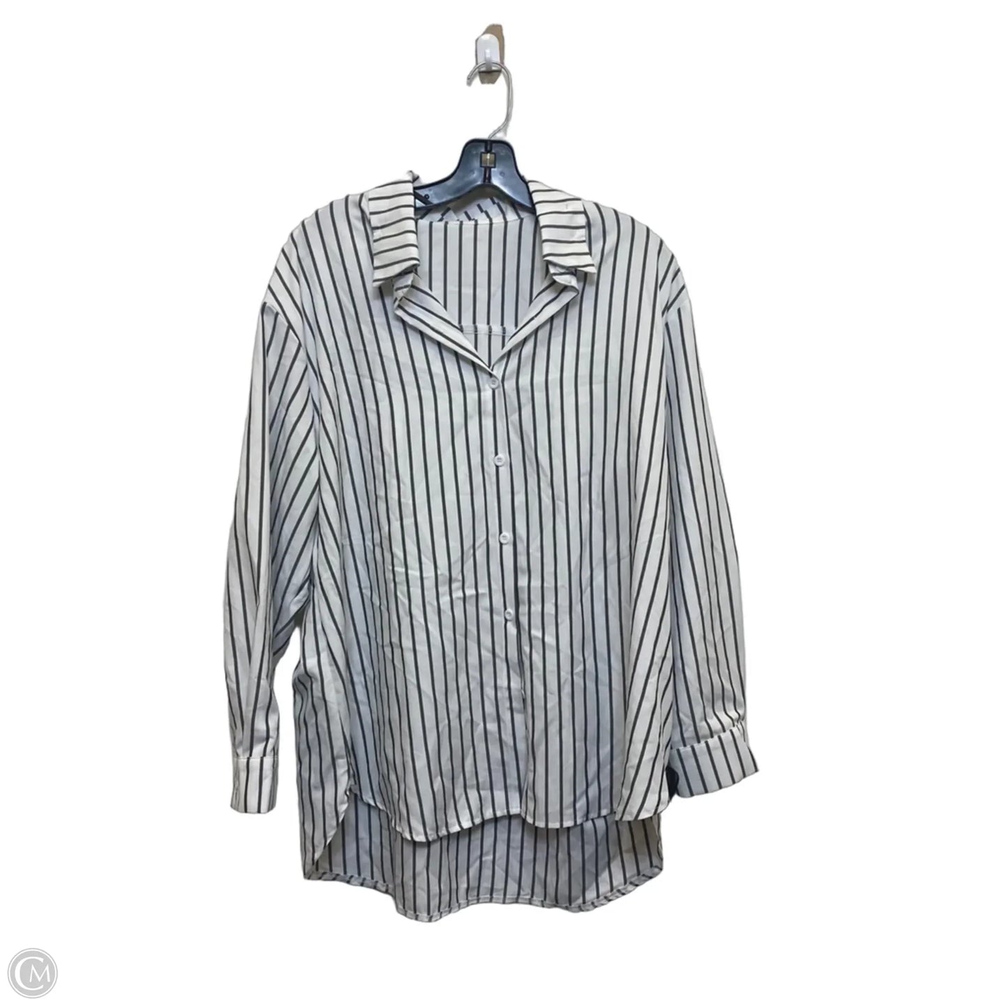 Top Long Sleeve By Shein In White, Size: 1x