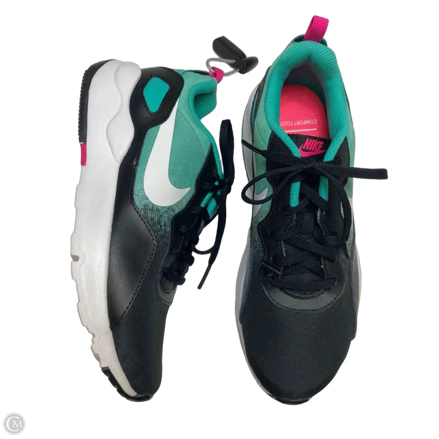 Shoes Athletic By Nike In Black & Green, Size: 8