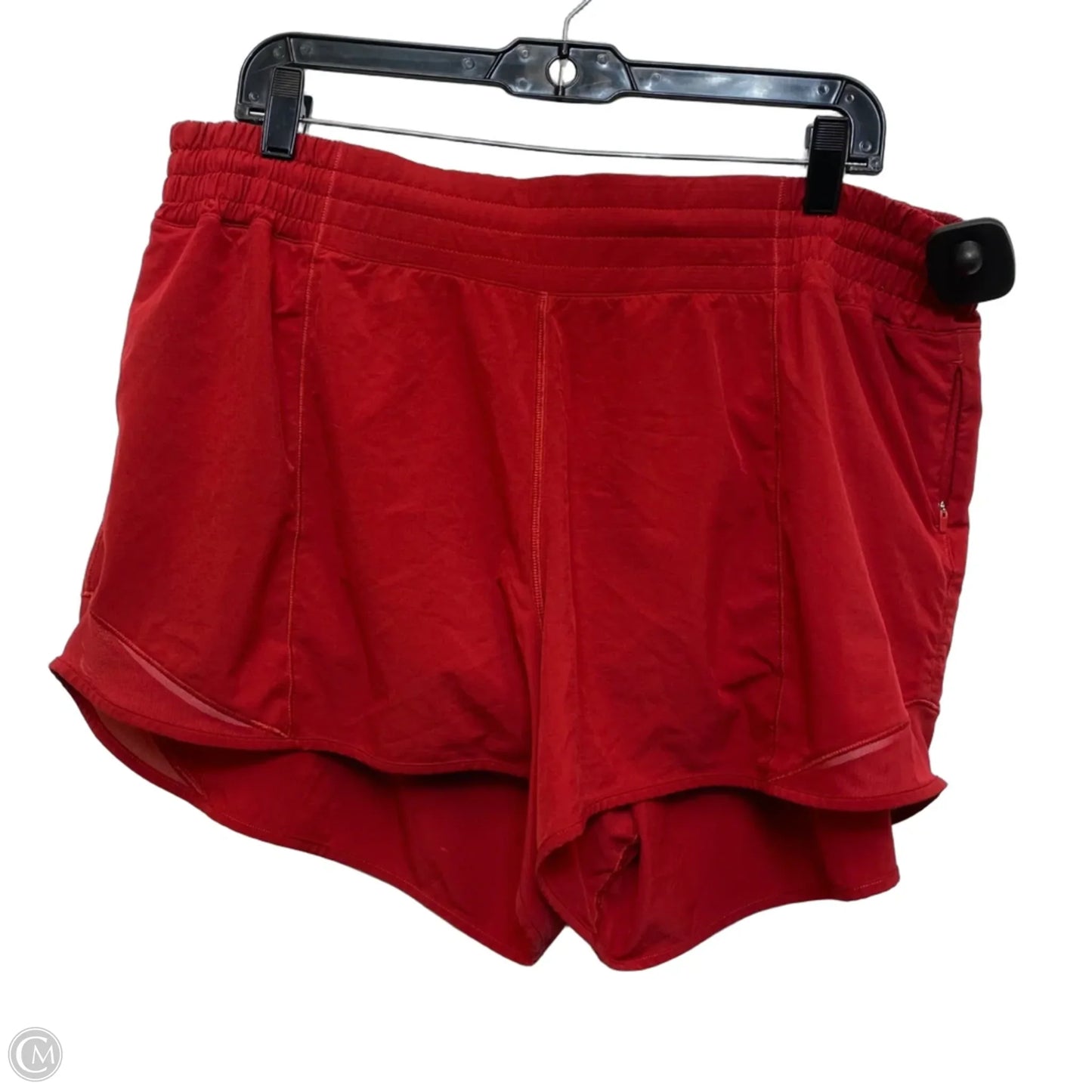 Athletic Shorts Designer By Lululemon In Red, Size: L