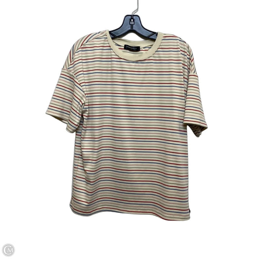 Top Short Sleeve By Merokeety In Cream, Size: L