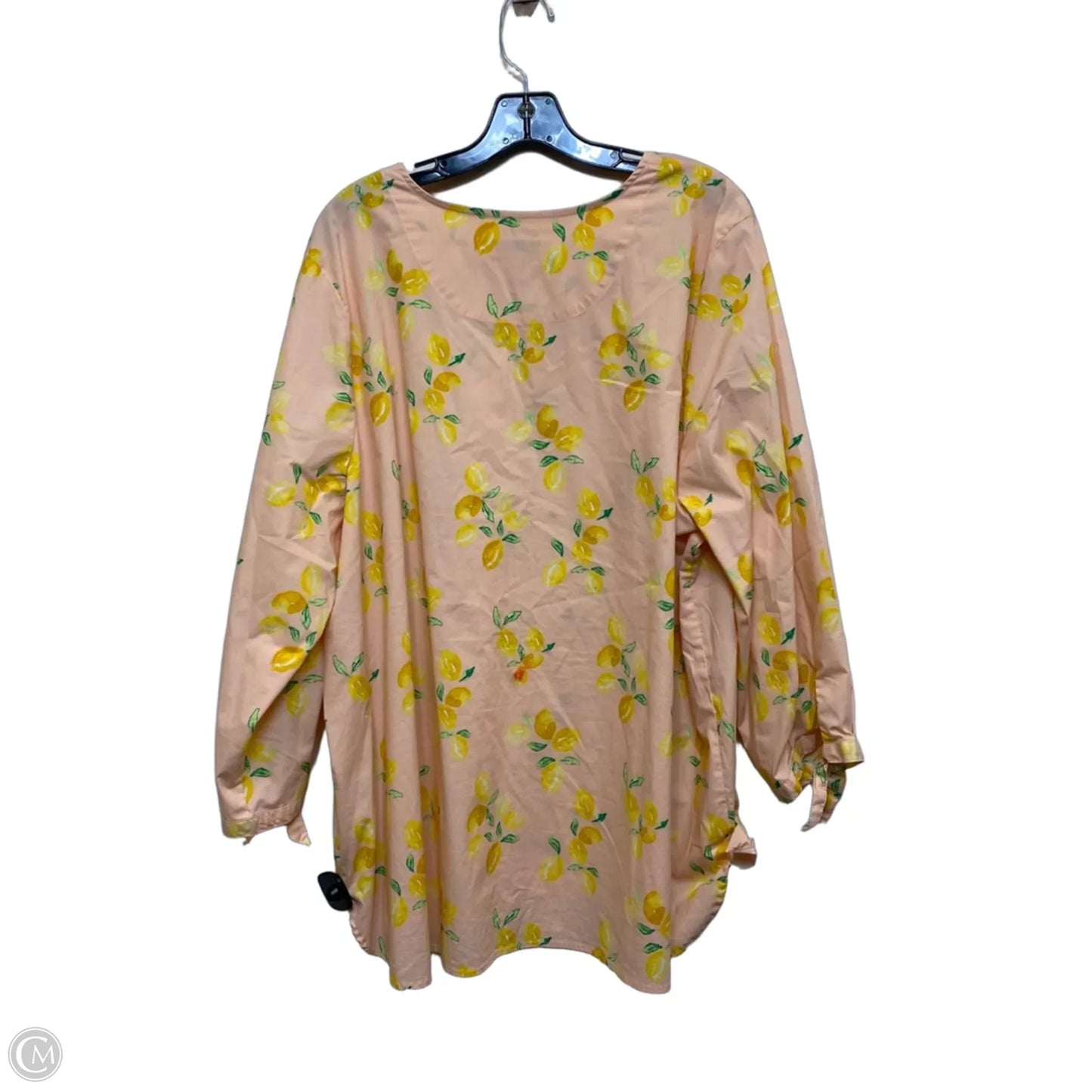 Top Long Sleeve By D&co. In Pink, Size: 3x